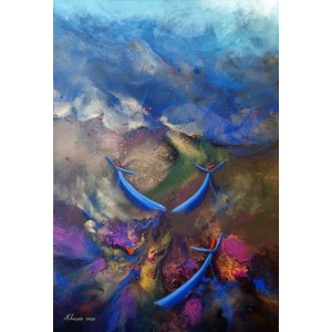 Khusro Subzwari, 24 x 36 Inch, Acrylics on Canvas, Figurative Painting, AC-KS-248